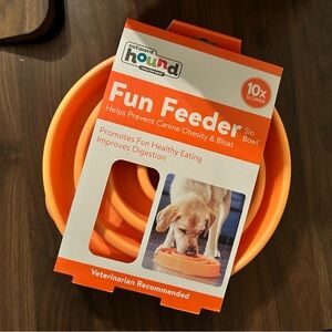 Outward Hound Orange Slow Feeder Bowl